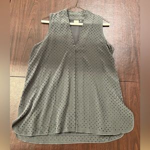 Ecru raw silk blouse